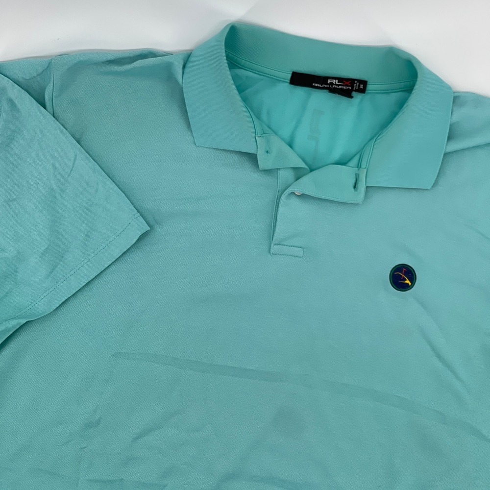 RLX Ralph Lauren Men's Aqua Golf Polo Shirt‎ XL Embroidered Logo